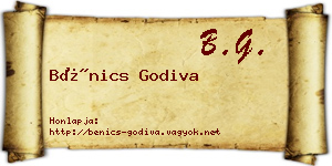 Bénics Godiva névjegykártya
